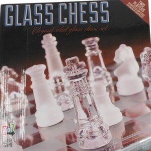 Go! Games Glass Chess Set Frosted Clear Ages 8+